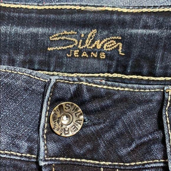 Silver Suki Womens Denim Blue Jeans Pants Boot Cut Dark Wash Size W27 L30 - Picture 9 of 12